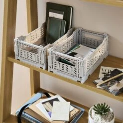 Pack Of 2 Foldable Crates -Home Furnishing Store 30929155