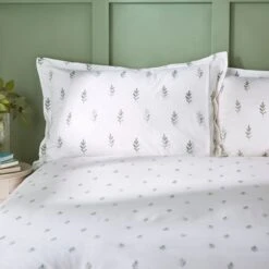 Harper Stem Floral 144 Thread Count Sage Cotton Oxford Pillowcase 5 Harper Stem Floral 144 Thread Count Sage Cotton Oxford Pillowcase -Home Furnishing Store 30929305 alt01