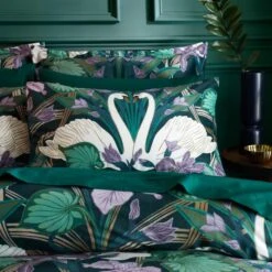Nouveau Swan Duvet Cover And Pillowcase Set 37 Nouveau Swan Duvet Cover And Pillowcase Set -Home Furnishing Store 30929365 alt01