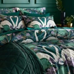 Nouveau Swan Duvet Cover And Pillowcase Set 31 Nouveau Swan Duvet Cover And Pillowcase Set -Home Furnishing Store 30929366 alt03