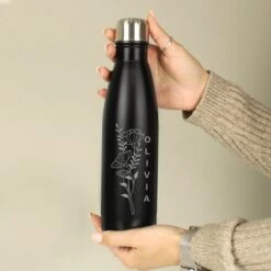 Personalised Floral Metal Insulated Drinks Bottle -Home Furnishing Store 30930016 alt03