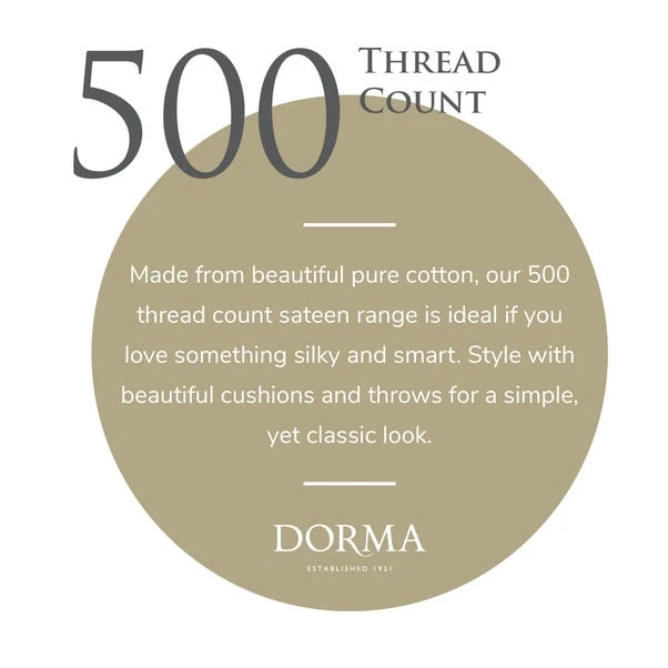 Dorma Luxurious & Silky 500 Thread Count Cotton Sateen Flat Sheet 18 Dorma Luxurious & Silky 500 Thread Count Cotton Sateen Flat Sheet - Image 16