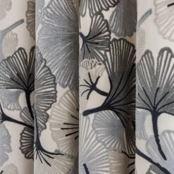 Gingko Cut Velvet Eyelet Curtains -Home Furnishing Store 30931021 alt02