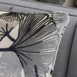 Gingko Cut Velvet Eyelet Curtains -Home Furnishing Store 30931025 alt06