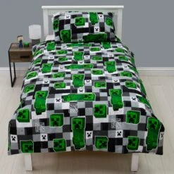 Minecraft Block Check Single Duvet Cover And Pillowcase Set -Home Furnishing Store 30931054 alt02