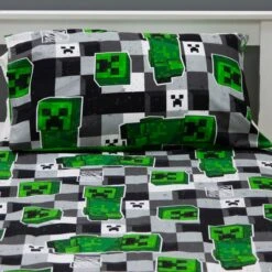 Minecraft Block Check Single Duvet Cover And Pillowcase Set -Home Furnishing Store 30931054 alt03