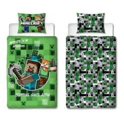 Minecraft Block Check Single Duvet Cover And Pillowcase Set -Home Furnishing Store 30931054 alt05