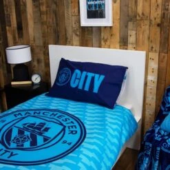 Manchester City Crestcol Single Duvet Cover And Pillowcase Set -Home Furnishing Store 30931074 alt01