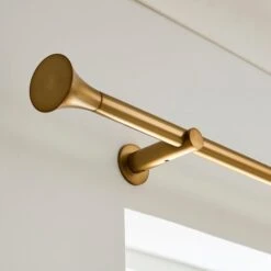 Flush Trumpet Fixed Metal Curtain Pole -Home Furnishing Store 30931507