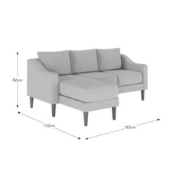 Hugo Flatweave 3 Seater Corner Chaise Sofa -Home Furnishing Store 30931695 alt09