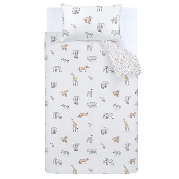 Bianca Zoo Animals 100% Cotton Duvet Cover And Pillowcase Set 13 Bianca Zoo Animals 100% Cotton Duvet Cover And Pillowcase Set - Image 11