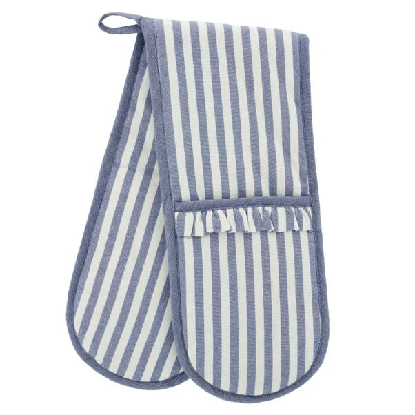 Linford Frill Double Oven Glove Blue 6 Linford Frill Double Oven Glove Blue - Image 4