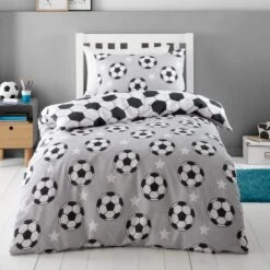 Catherine Lansfield Football Stars Brushed Cotton Duvet Cover And Pillowcase Set -Home Furnishing Store 30931923