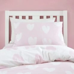 Catherine Lansfield Brushed Hearts Brushed Cotton Duvet Cover And Pillowcase Set 33 Catherine Lansfield Brushed Hearts Brushed Cotton Duvet Cover And Pillowcase Set -Home Furnishing Store 30931965 alt01