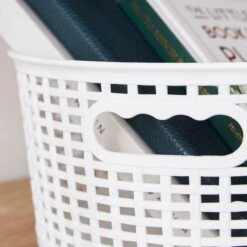 Checked Plastic 3L Round Basket -Home Furnishing Store 30933382 alt01