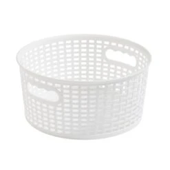 Checked Plastic 3L Round Basket -Home Furnishing Store 30933382 alt02