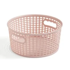 Checked Plastic 3L Round Basket -Home Furnishing Store 30933432 alt02