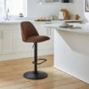 Delaney Adjustable Height Bar Stool, Faux Leather -Home Furnishing Store 30933526