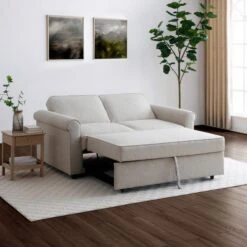 Kayden Fabric 2 Seater Scroll Arm Sofabed -Home Furnishing Store 30933878 alt01