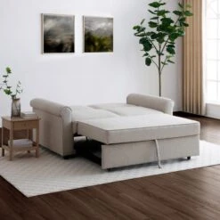 Kayden Fabric 2 Seater Scroll Arm Sofabed -Home Furnishing Store 30933878 alt02