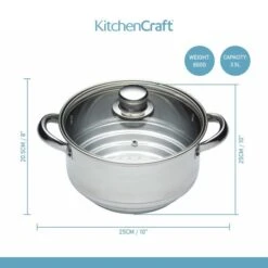 Kitchen Craft Universal Stainless Steel Saucepan Steamer Insert -Home Furnishing Store 30934041 alt05