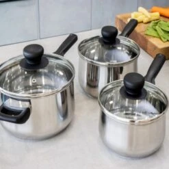 Kitchen Craft KitchenCraft Extra-Deep Stainless Steel Induction Hob Saucepan With Lid, Medium