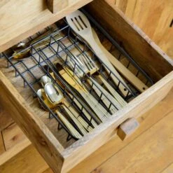 Kitchen Craft Vintage-Style Compact Wire Metal Cutlery Tray