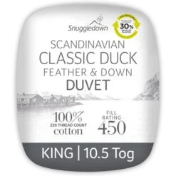 Snuggledown Scandinavian Duck Feather And Down 10.5 Tog Duvet