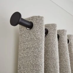 Stepped Stud Fixed Metal Curtain Pole With Rings -Home Furnishing Store 30934502 alt04