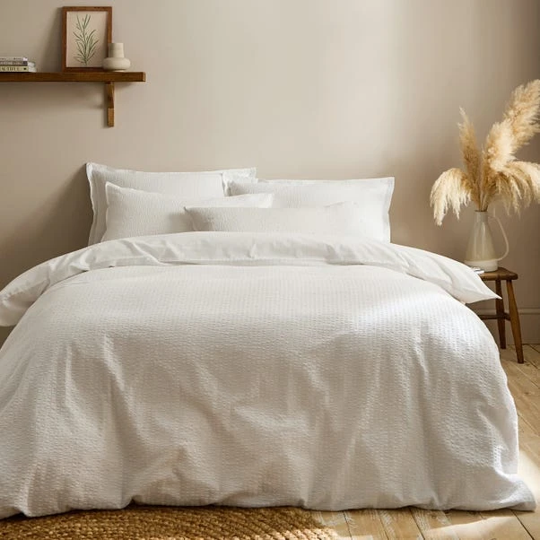 Seersucker Woven Cotton Duvet Cover & Pillowcase Set 20 Seersucker Woven Cotton Duvet Cover & Pillowcase Set - Image 18