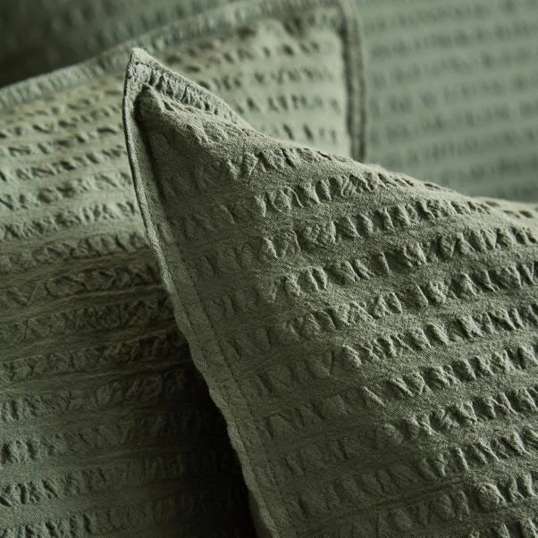 Seersucker Woven Cotton Duvet Cover & Pillowcase Set 13 Seersucker Woven Cotton Duvet Cover & Pillowcase Set - Image 11