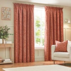 Grantley Brick Pencil Pleat Curtains -Home Furnishing Store 30935375 alt01