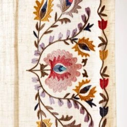 Hani Embroidered Hidden Tab Top Single Voile Panel -Home Furnishing Store 30935684 alt02