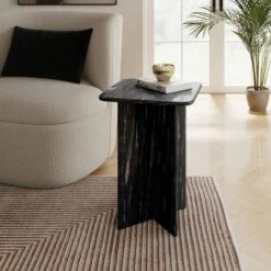 Lana Marble Tall Side Table -Home Furnishing Store 30937629