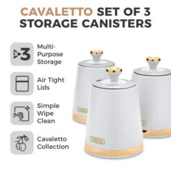 Set Of 3 Tower Cavaletto Kitchen Canisters 31 Set Of 3 Tower Cavaletto Kitchen Canisters -Home Furnishing Store 30937673 alt01