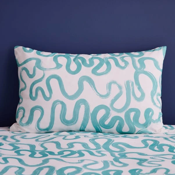 Aqua Doodle Reversible Duvet Cover And Pillowcase Set 15 Aqua Doodle Reversible Duvet Cover And Pillowcase Set - Image 13