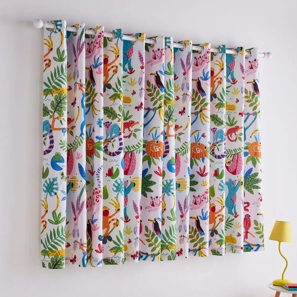 Bright Animals Blackout Eyelet Curtains 5 Bright Animals Blackout Eyelet Curtains - Image 3