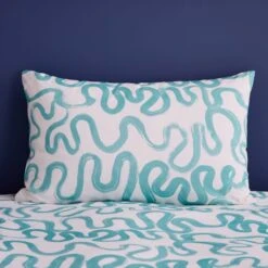 Aqua Doodle Reversible Duvet Cover And Pillowcase Set 24 Aqua Doodle Reversible Duvet Cover And Pillowcase Set -Home Furnishing Store 30937763 alt01
