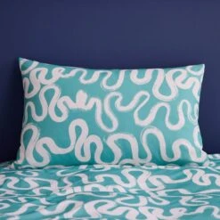 Aqua Doodle Reversible Duvet Cover And Pillowcase Set 26 Aqua Doodle Reversible Duvet Cover And Pillowcase Set -Home Furnishing Store 30937763 alt03