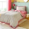 Ditsy Frill Reversible Duvet Cover And Pillowcase Set 2 Ditsy Frill Reversible Duvet Cover And Pillowcase Set -Home Furnishing Store 30937792