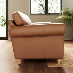 Flori Classic Leather 3 Seater Sofa -Home Furnishing Store 30937844 alt01