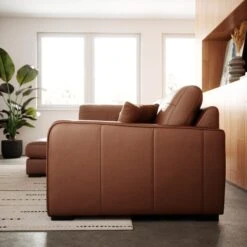 Carson Vintage Leather Large Corner Chaise Sofa -Home Furnishing Store 30938062 alt01