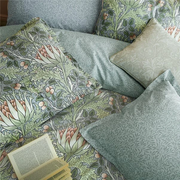 William Morris Artichoke 100% Cotton Duvet Cover And Pillowcase Set 22 William Morris Artichoke 100% Cotton Duvet Cover And Pillowcase Set - Image 20