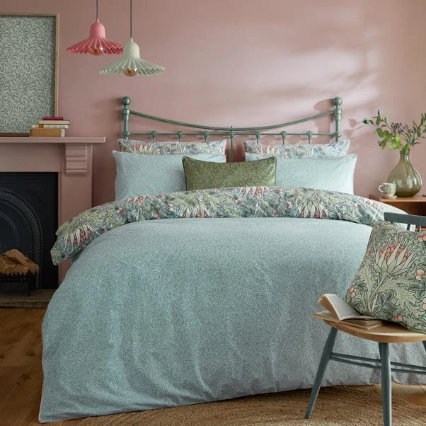 William Morris Artichoke 100% Cotton Duvet Cover And Pillowcase Set 13 William Morris Artichoke 100% Cotton Duvet Cover And Pillowcase Set - Image 11