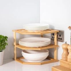 Tiered Corner Cupboard Organiser Shelf 12 Tiered Corner Cupboard Organiser Shelf -Home Furnishing Store 30942708 alt04