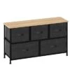 Tissa Low Grey 5 Drawer Storage Unit -Home Furnishing Store 30944926