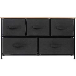Tissa Low Grey 5 Drawer Storage Unit 13 Tissa Low Grey 5 Drawer Storage Unit -Home Furnishing Store 30944926 alt01