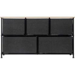 Tissa Low Grey 5 Drawer Storage Unit 15 Tissa Low Grey 5 Drawer Storage Unit -Home Furnishing Store 30944926 alt03