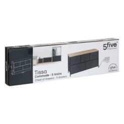 Tissa Low Grey 5 Drawer Storage Unit 20 Tissa Low Grey 5 Drawer Storage Unit -Home Furnishing Store 30944926 alt08