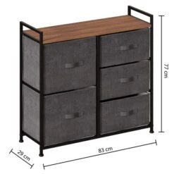 Tissa Grey 5 Drawer Storage Unit 13 Tissa Grey 5 Drawer Storage Unit -Home Furnishing Store 30944930 alt03